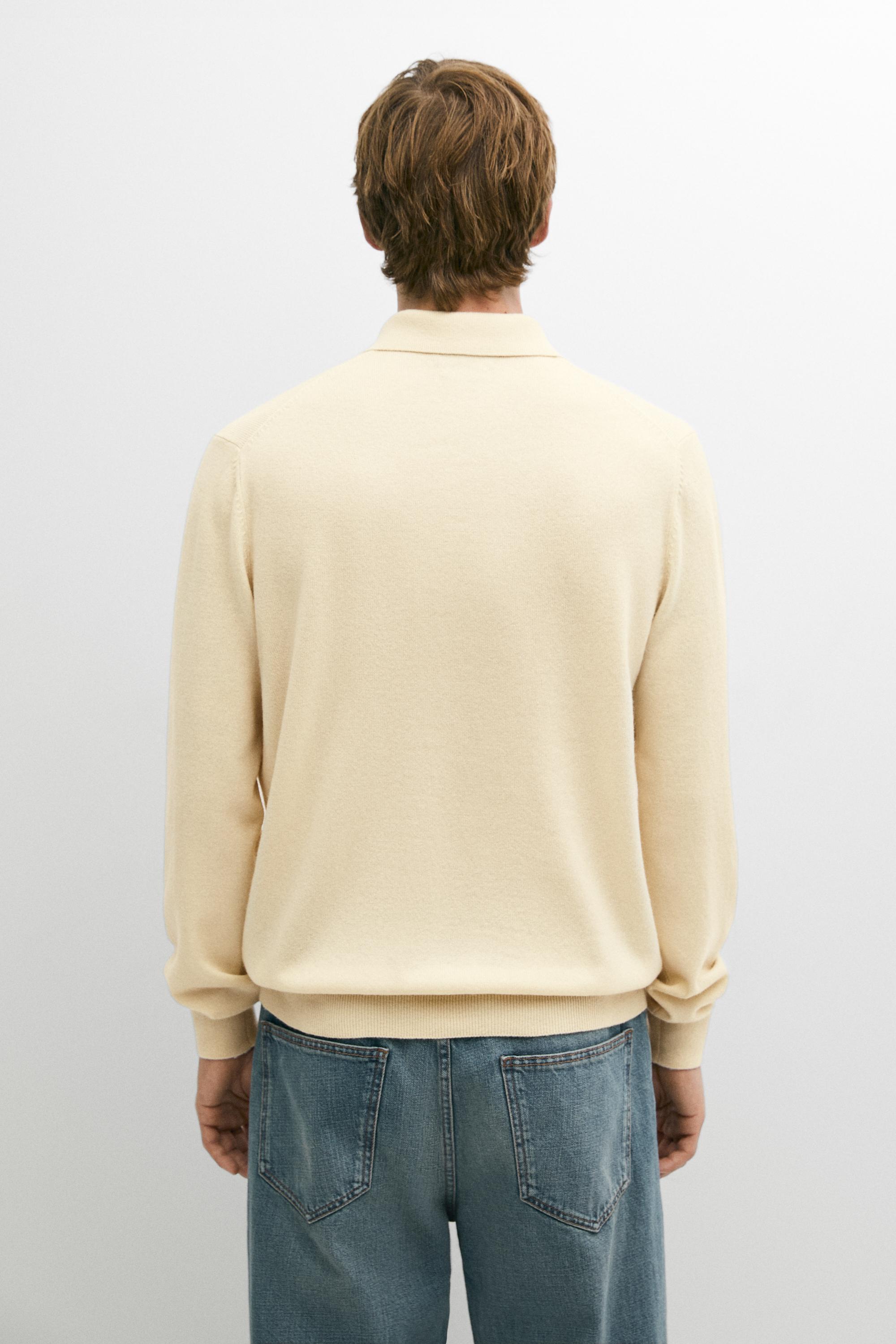 Pull polo en maille 100 % cachemire